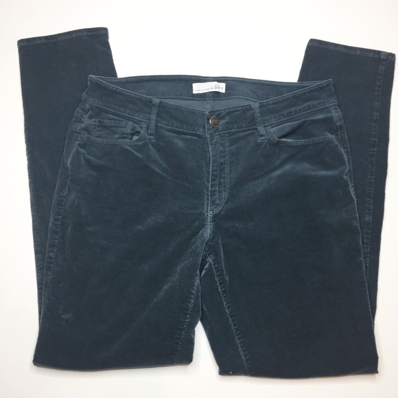 LOFT Pants - LOFT blue corduroy curvy skinny pants EUC 30 10